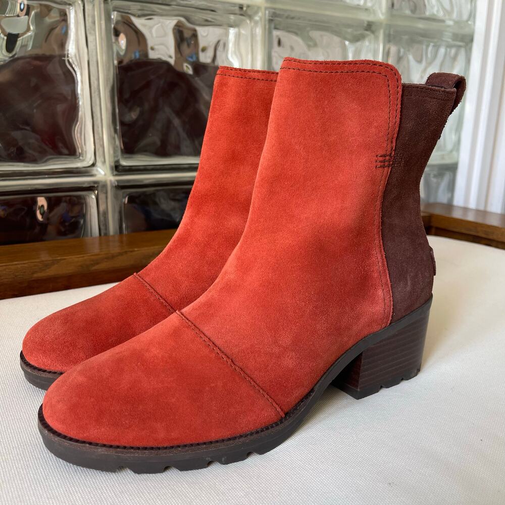 SOREL Womens Cate Bootie 8 Orange Brown EUC - Picture 3 of 8